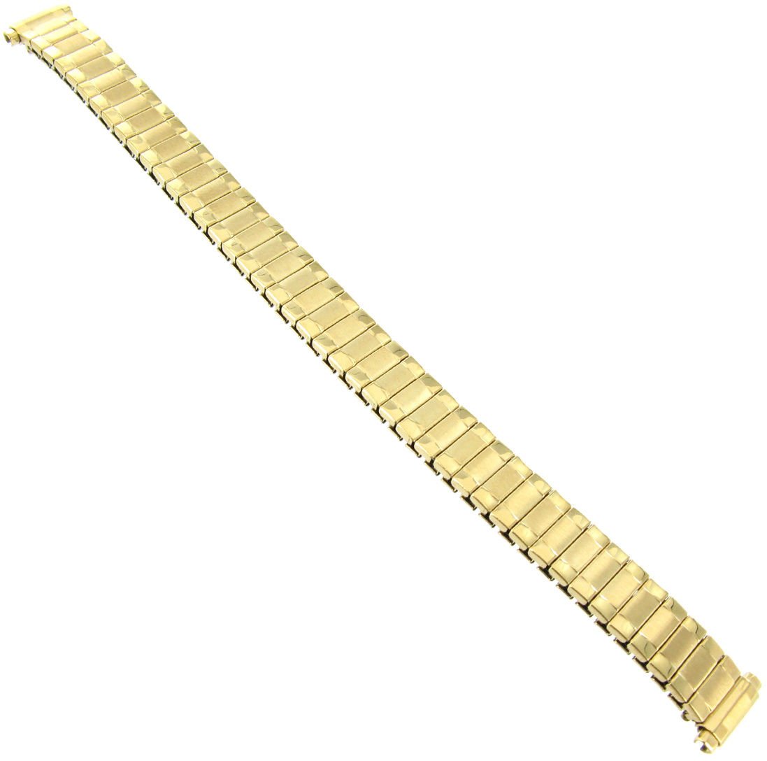 9-12mm Hirsch Stainless Steel Gold Tone Ladies Expansion Watch Band 0301