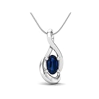 Dainty Oval Cut Minimalist Solitaire Multi Choice Gemstone Pendant Necklace 925 Sterling Silver Oval Shape 5x3mm