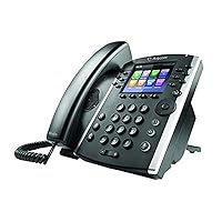 Poly - VVX 411 12-Line VOIP Business Phone (Polycom) - Desk Phone with Handset - POE - Power Supply Not Included - 3.5' Color Display