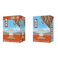CLIF BARS - Energy Bars - Crunchy Peanut Butter - Made with Organic Oats - Plant Based Food & Crunchy Peanut Butter - Made with Organic Oats - 11g Protein - Non-GMO - Plant Based