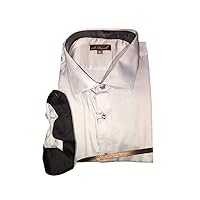 Big and Tall Cotton Rich Fancy Dress Shirts with Contrast Sleeve Trimming to 6X