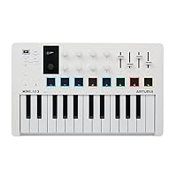 Arturia MiniLab 3 — 25 Key USB MIDI Keyboard Controller With 8 Multi-Color Drum Pads, 8 Knobs and Music Production Software Included