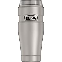 THERMOS Stainless King Vacuum-Insulated Travel Tumbler, 16 Ounce, Matte Steel