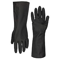 Flexzilla Pro GC400PL Heavy Duty Cleaning, Neoprene, 13, Black, L Long Cuff Gloves, Large (Pack of 1)