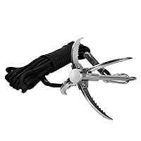Grappling Hook with 50FT Rope Climbing Tree Limb Removal Stainless