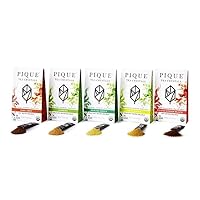 Pique Organic Best Sampler Variety Tea Crystals - Energy, Healthy Digestion, Immune Support - 70 Single Serve Sticks (Pack of 5)