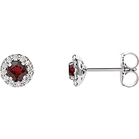 1/8 Cttw Diamond Stud Earrings (.13 Cttw) (Width = 6.1mm)