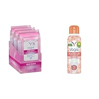Vagisil Odor Block Wipes (3 Packs of 20) and Scentsitive Scents Dry Spray (Peach Blossom)