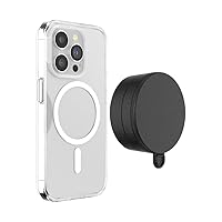 PopSockets Multi-Surface Suction Mount, Detachable Surface Mount, Phone Mount Compatible with MagSafe- Metallic Black