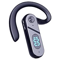 Bluetooth Headset Wireless Bluetooth Earpiece Single Ear Voice Control Answer Earphones for Cell Phone Computer Laptop Driver Trucker