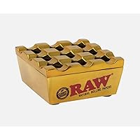 Raw Metal ashtray, gold colour