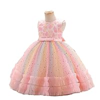 Girl's Gown Princess Dress Puffy Tulle Skirt Children's Birthday Full-Year Dress