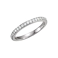Solid Platinum 1/3 Cttw Diamond Ring Band (.33 Cttw) (Width = 1.6mm)