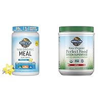 Vegan Protein Powder - Raw Organic Meal Replacement Shakes & Raw Organic Perfect Food Green Superfood Juiced Greens Powder