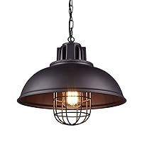 Vintage Edison Pendant Lantern Lamp Rustic E27 Industrial Ceiling Light Retro Hanging Lighting Fitting Adjustable Height Loft Indoor Metal Chandelier for Dining Room Living Room Bar Cafe Flush M