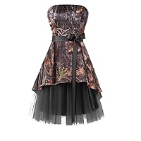 Camo Military Party Evening Dress Formal Bridesmaid Dresses Short