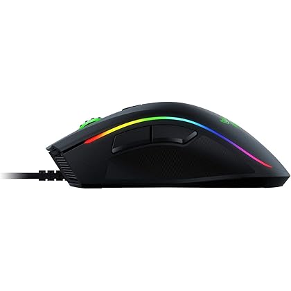 Razer Mamba Elite Wired Gaming Mouse: 16,000 DPI Optical Sensor - Chroma RGB Lighting - 9 Programmable Buttons - Mechanical Switches