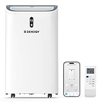 Renogy 14,000 BTU Portable Air Conditioners with Smart WiFi Enabled, Cooling, Dehumidifier, Fan & Sleep Modes 4-in-1 Portable AC w/Remote Control & Window Kit, Cools Up To 700 sq. ft, 1-24H Timers