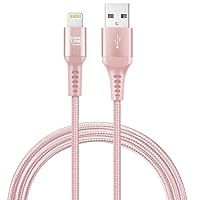 iPhone Charger Lightning Cable - [MFi Certified] Durable Braided Apple Lightning USB Cord for latest iOS including iPhone X/8/8Plus/ 7/7Plus/IPad Pro