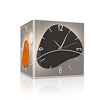 2024 New Double-Sided Corner Wall Clock - Silent Square Digital Sensor Luminous Clock for Living Room and Restaurant Decor