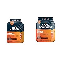 Body Fortress 100% Whey, Premium Protein Powder, Chocolate, 3.9lbs (Packaging May Vary) & 100% Whey, Premium Protein Powder, Chocolate, 1.78lbs (Packaging May Vary)