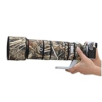 Camouflage Waterproof Lens Coat for FUJIFILM XF 150-600mm F5.6-8 R LM OIS WR Rainproof Lens Protective Cover (Reed Camouflage)