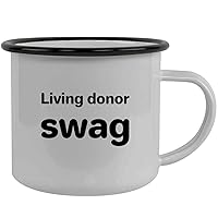Living Donor Swag - Stainless Steel 12oz Camping Mug, Black