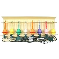 Christopher Radko 43282-7 Light Orange/Pink/Purple/Green/Yellow/White Easter Bubble Light Set