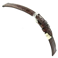 12mm Morellato Italy Brown Stitched Genuine Certified Crocodile Watch Band 2197