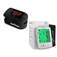 Zacurate Pro Series 500DL Fingertip Pulse Oximeter and Vaunn Blood Pressure Monitor Machine Bundle