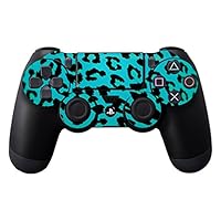 MightySkins Skin Compatible with Sony PS4 Controller - Teal Leopard | Protective, Durable, and Unique Vinyl Decal wrap Cover | Easy to Apply, Remove, and Change Styles | Made in The USA