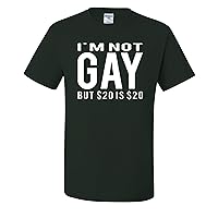I'm Not Gay But 20$ is 20$ Rainbow Funny Mens T-Shirts