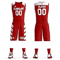 Custom Basketball Jersey Full Sublimation Uniforms Printed Name Number Breathable School Team Clothes for Men/Youth