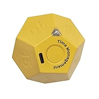 Dodecagon Time Ball Rechargeable Mini Timer,Mini Kitchen Timer for Cooking,Desk Productivity Timer,Timer for Kids, Pomodoro Timer with Dual Alarm Clock Mode,Timers for Studying, Cooking Yellow
