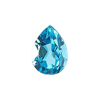 0.70-0.85 Cts of 7x5 mm AAA Pear Swiss Blue Topaz (1 pc) Loose Gemstone
