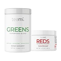 Teami Super Greens and Superfruit Reds Powder - Superfood and Superfriut Powder for Immunity,Energy & Digestion - Delious Energy Powder with Natural Ingredients