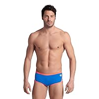 ARENA Performance Icons Solid Men's Low-Waist Swim Brief Short MaxLife Athletic Swimsuit Competition Training Bathing Suit