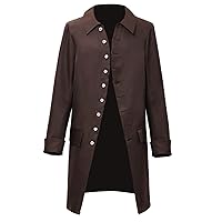 BLESSUME Steampunk Victorian Frock Coat Colonial Men Jacket