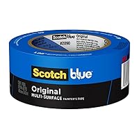 ScotchBlue Painter's Tape Original Multi-Surface Painter's Tape, 1.88 In. x 60 Yds, Blue, Paint Tape Protects Surfaces & Removes Easily, Painting Tape for Indoor and Outdoor Use (2090-48NC)