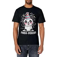 Funny Panda Panda-monium Cute Animal Pun Kawaii Cartoon T-Shirt