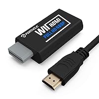 Wii to HDMI Converter 1080P with 5ft High Speed HDMI Cable Wii2 HDMI Adapter Output Video&Audio with 3.5mm Jack Audio, Support All Wii Display 720P, NTSC, Compatible with Full HD Devic