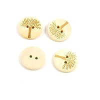 Price per 5 Pieces Sewing Sew On Buttons AD1 Tree Round for clothes in bulk wood Fasteners Knopfe