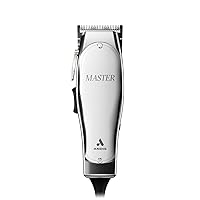 Andis 01815 Professional Master Adjustable Blade Hair Trimmer, Carbon Steel T-Blade - Silver