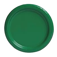Emerald Green Solid Round Dessert Paper Plates - 7