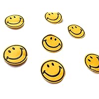 Happy Face Patch (6 Pieces Pack) - Smile Face Embroidered Appliques for DIY Projects