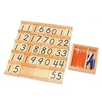 Montessori Teaching Math Toys Teens and Tens Seguin Board with Beads Bars Wood Toys Early Childhood Education Preschool Training (F)