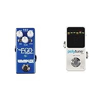 Wampler Mini Ego Compressor Guitar Effects Pedal and TC Electronic POLYTUNE 3 MINI Tiny Polyphonic Tuner with Multiple Tuning Modes and Built-In BONAFIDE BUFFER, White