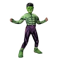 MARVEL Boys Deluxe Hulk Costume, Incredible Hulk Child Bruce Banner Kids Halloween Costume - Officially Licensed