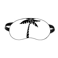 Plant Coconut Tree Black Outline Sleep Eye Shield Soft Night Blindfold Shade Cover