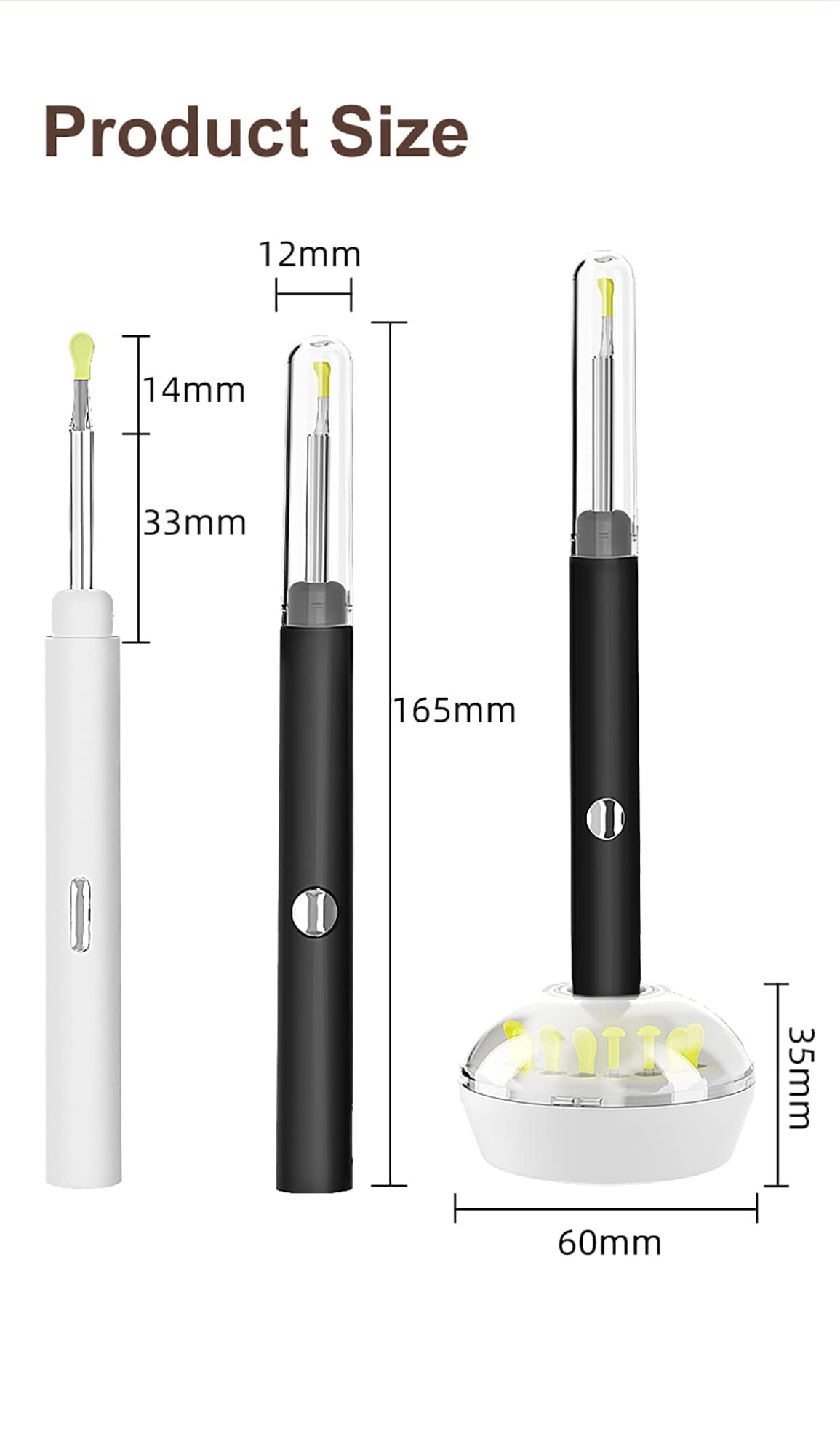 Ear Wax Removal Tool Camera, Ear Wax Removal, Ear Cleaner with Camera with 1080P Otoscope with Light, Ear Wax Removal Kit with 9 Ear Pick, Ear Camera Compatible for iPhone, iPad, Android Phone